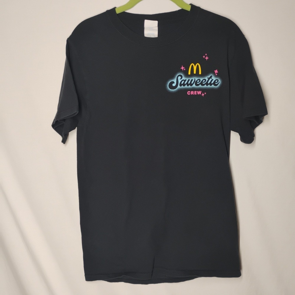 McDonalds‎ Crew Saweetie Black Women's T-Shirt Size S Small Top